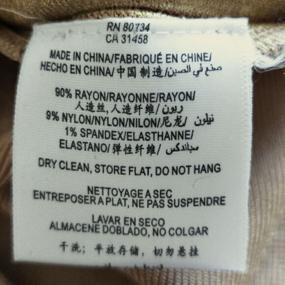 Herve Leger Gold Coated Knit Mini Skirt Bodycon Fitted Size S - Picture 6 of 8